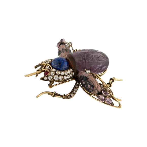 IRADJ MOINI Large Beetle Insect Bug Brooch Pin Vintage Handmade Designer Jewelry - Picture 2 of 2